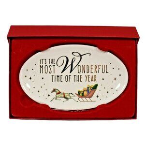 Grasslands Road Its the Most Wonderful Time of the Year Christmas Holiday Plate